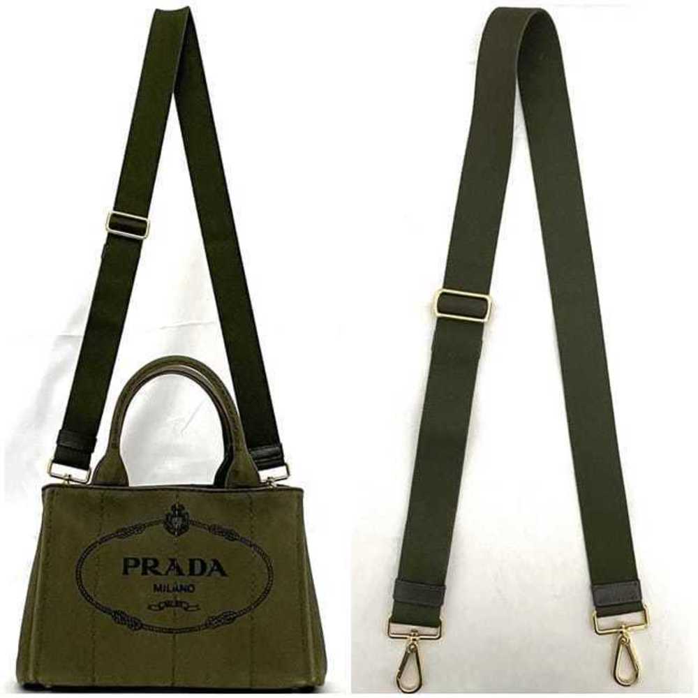Prada easy green Green Bag Canapa Shoulder carry Khaki Bag Tote